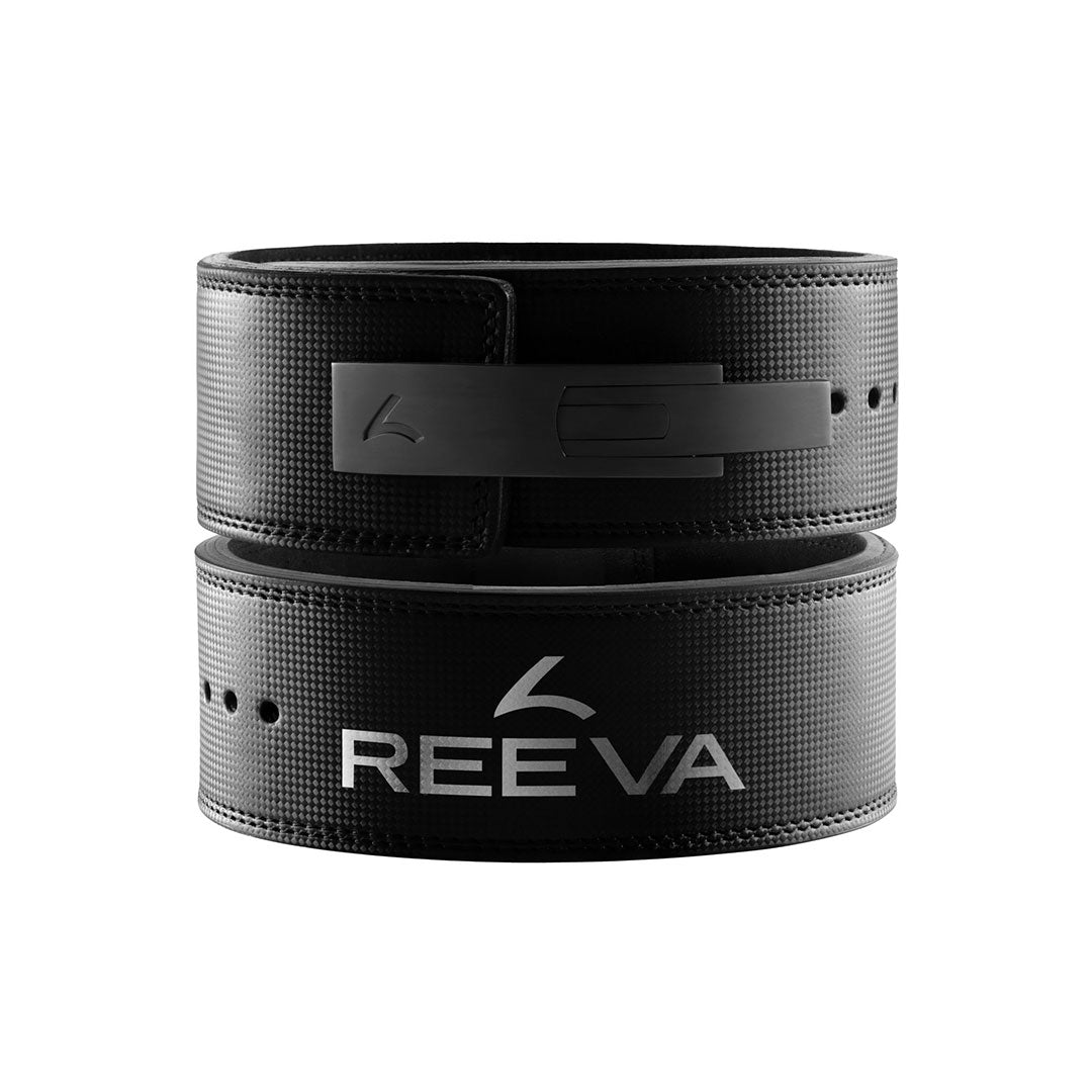 Ceinture de Force en cuir carbone avec boucle en acier inoxydable (13MM)