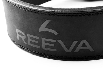 Ceinture de force en cuir noir avec boucle en acier inoxydable (10MM)