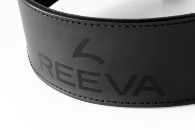Ceinture de musculation en cuir noir