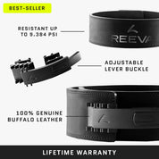 Buffalo Leather Lifting Belt w/ Adjustable Buckle (10MM)