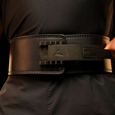 Ceinture de Force en cuir carbone avec boucle réglable (13MM)