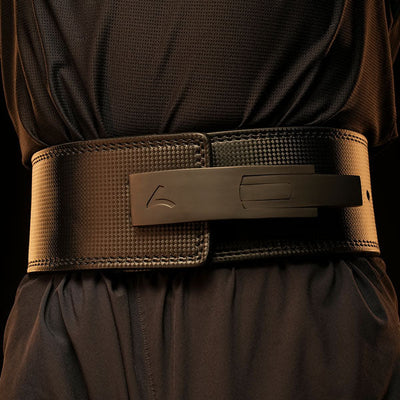Lifting Belt Carbon Leer met RVS Buckle (13MM)