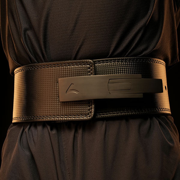 Ceinture de Force en cuir carbone avec boucle en acier inoxydable (13MM)