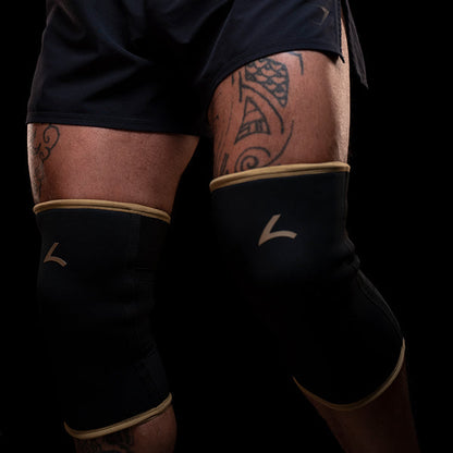 Powerlifting-Kniebandagen Gold (7MM)