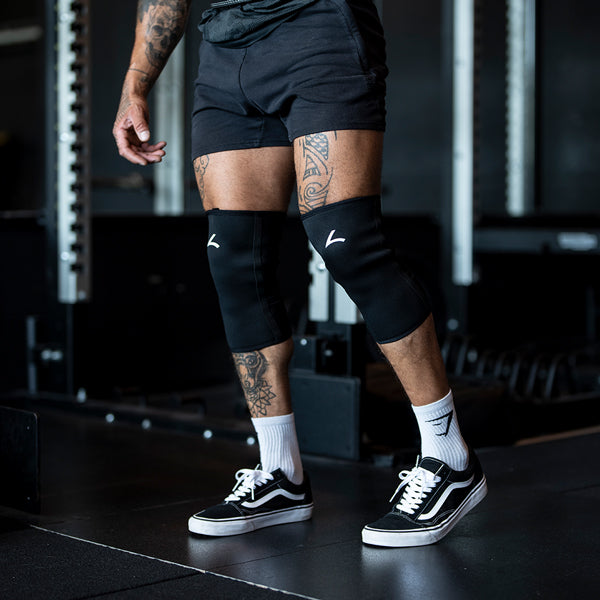 Powerlifting Knee Sleeves Black - 7mm