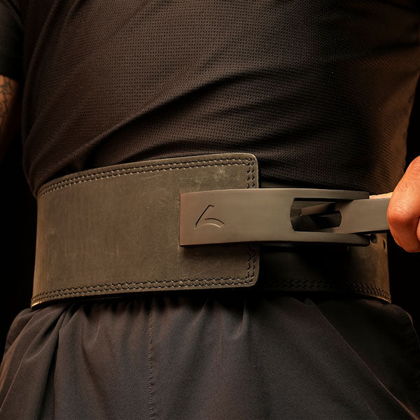 Nubik Leather Lifting Belt w/ Stainless Steel Buckle (13MM)