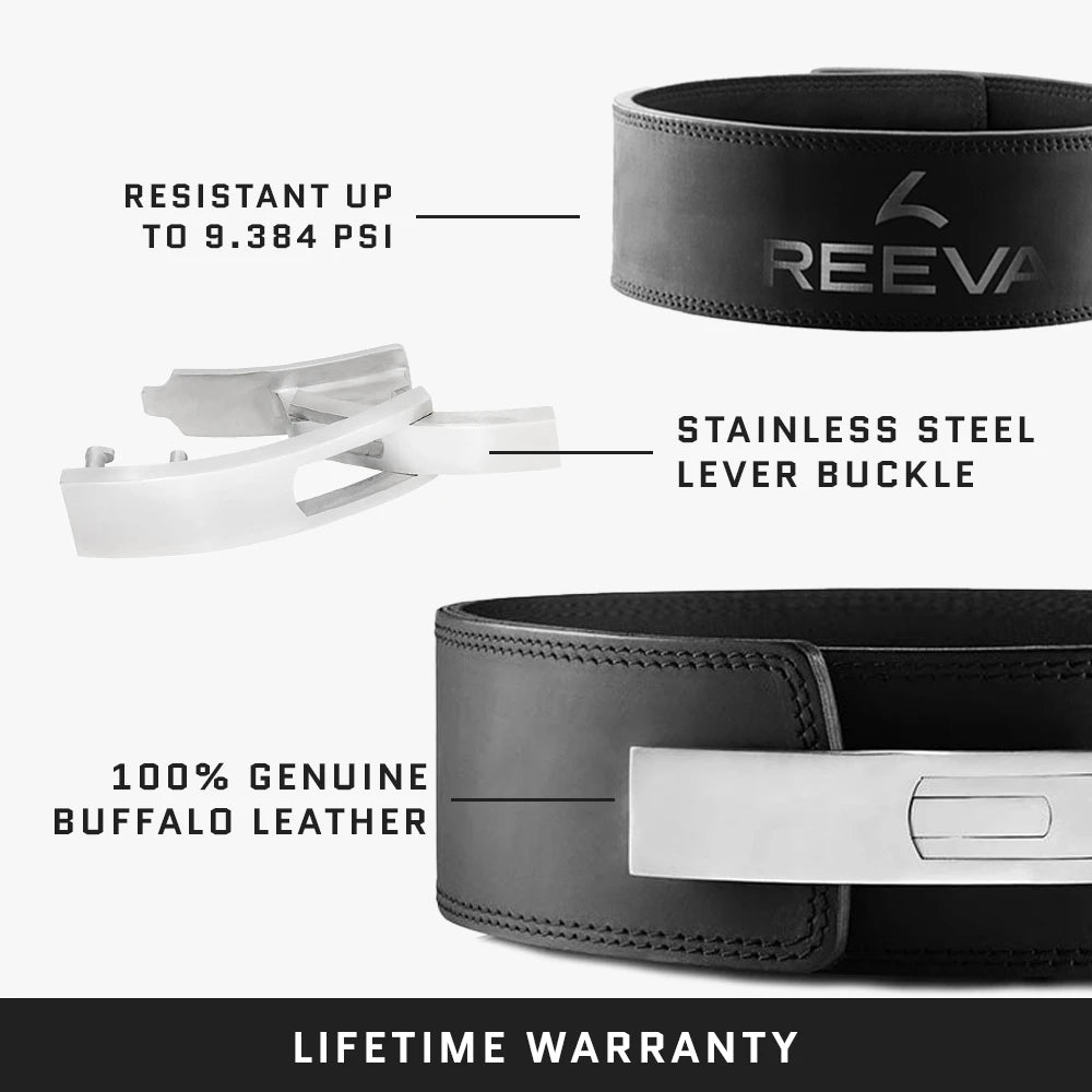 Buffalo Leather Lifting Belt w/ Stainless Steel Buckle (10MM)